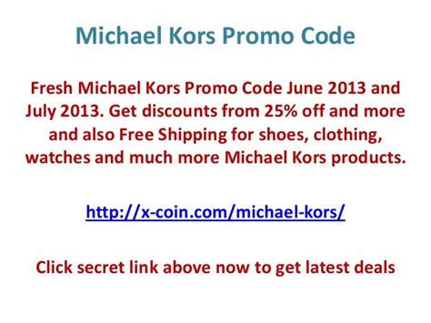 michael kors discount coupon code|michael kors free shipping code.